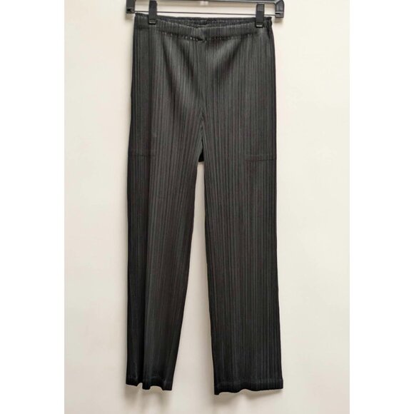 Pleats Please Issey Miyake Monthly Colors September Pleated Pants Black Size2 - Picture 2 of 7